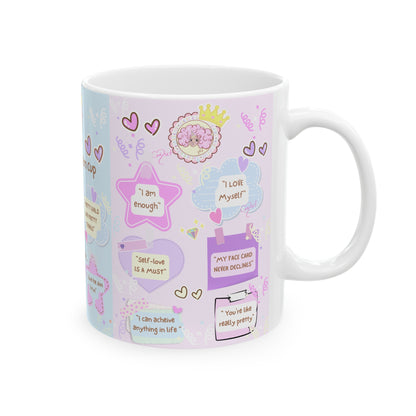 Annipuf Self-love Affirmation Mug, (11oz)