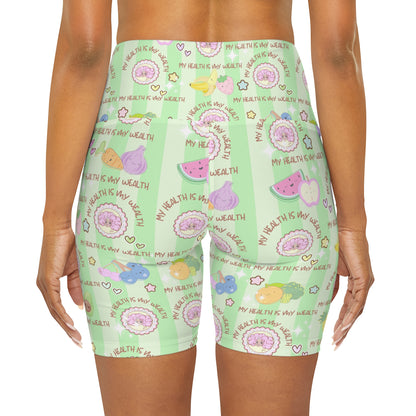 High Waisted Yoga Shorts (AOP) health